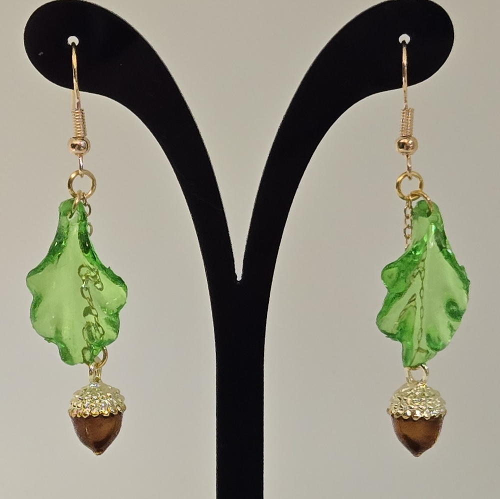 Oak Leaf and Acorn Earrings